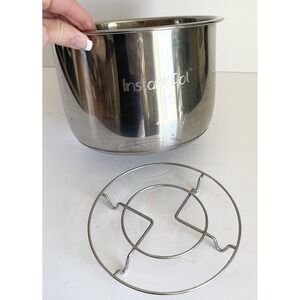 Instant Pot Plus Mini 3 QT Inner Pot Stainless Steel Trivet Rack Insert Bowl OEM